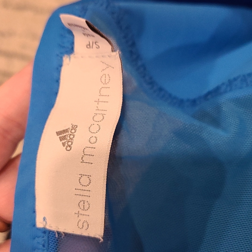 Stella mccartney Adidas blue nylon short sleeve with mesh overlay - Picture 6 of 8
